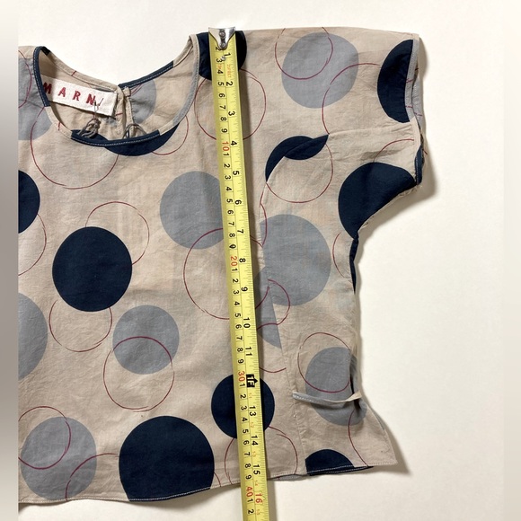 Marni NWT Kids Indigo Cotton Printed Top Size 6 - Picture 8 of 8
